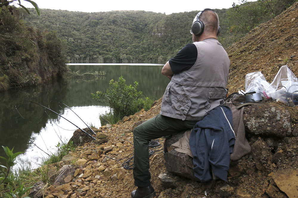 Klaus Osterwald – Laguna de Guatavita, Kolumbien, Unterwasser-Tonaufnahmen, Soundscapes